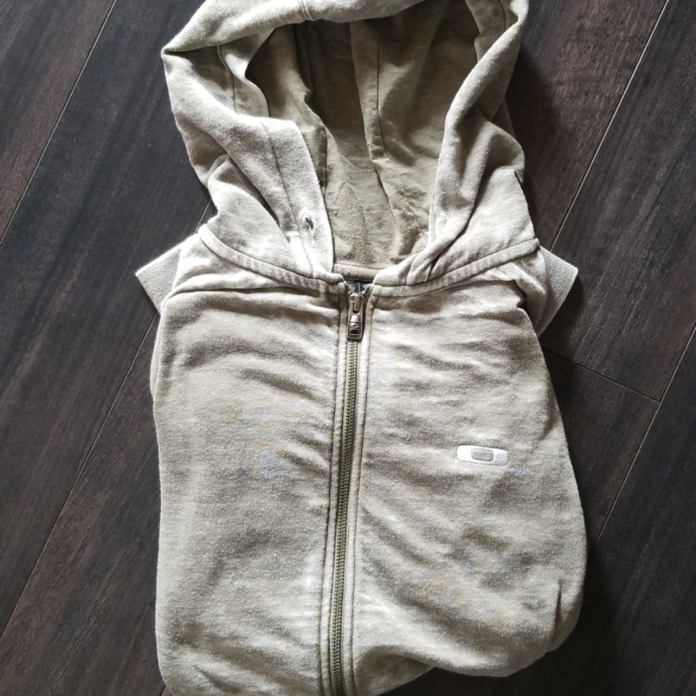 Mens green sunkissed oakley hoodie zip